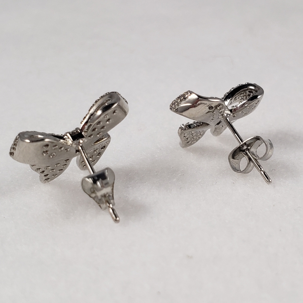 Pave Bow Studs - Picture 6 of 7